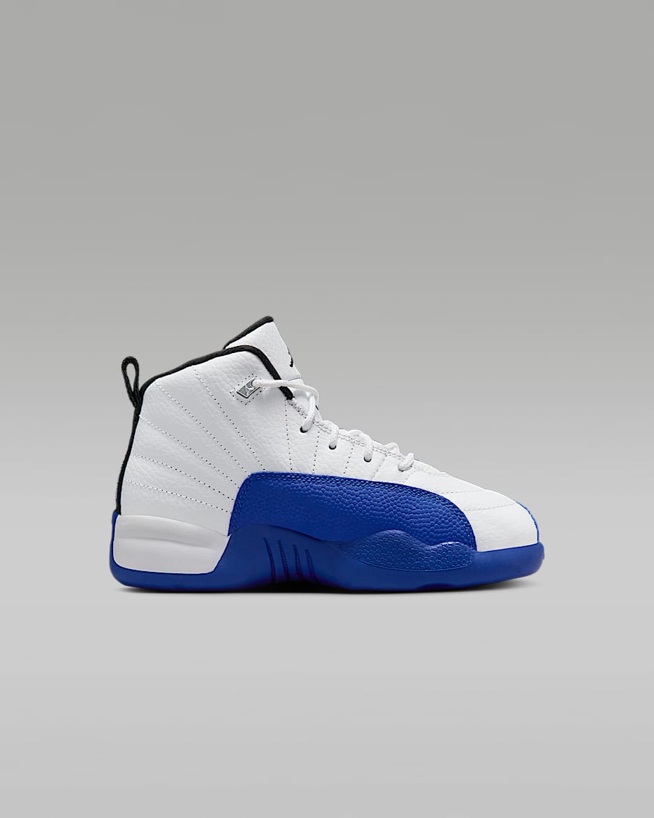 Jordan 12 Retro White Game Royal Little Kids Shoes. Nike